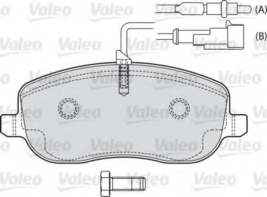 598793 VALEO Brake Pad Set, disc brake