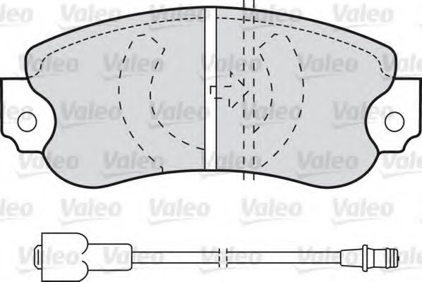 598162 VALEO Brake Pad Set, disc brake