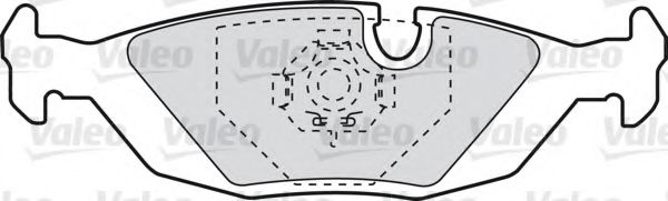 598103 VALEO Комплект тормозных колодок, дисковый тормоз