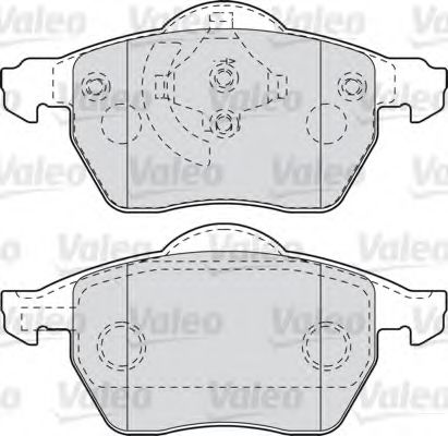 598049 VALEO Комплект тормозных колодок, дисковый тормоз