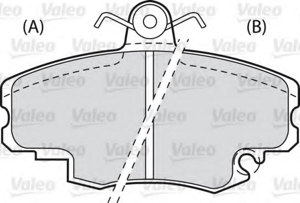 598154 VALEO Brake Pad Set, disc brake