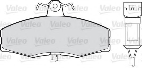598169 VALEO Brake Pad Set, disc brake