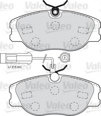 598985 VALEO Brake Pad Set, disc brake