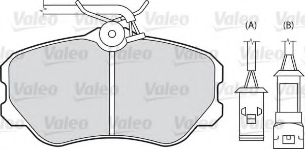 598135 VALEO Brake Pad Set, disc brake