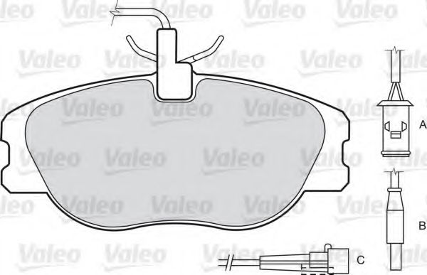 598006 VALEO Brake Pad Set, disc brake