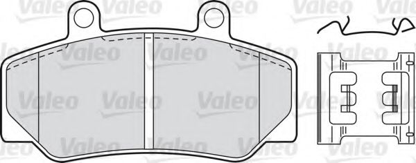 598257 VALEO Brake Pad Set, disc brake