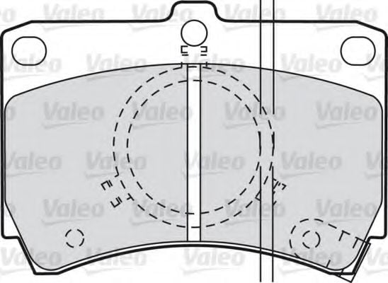 598293 VALEO Brake Pad Set, disc brake