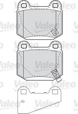 598914 VALEO Brake Pad Set, disc brake