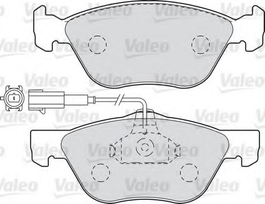 598990 VALEO Brake Pad Set, disc brake
