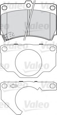 601018 VALEO Комплект тормозных колодок, дисковый тормоз