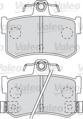 598903 VALEO Комплект тормозных колодок, дисковый тормоз