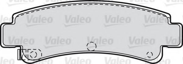 598826 VALEO Комплект тормозных колодок, дисковый тормоз