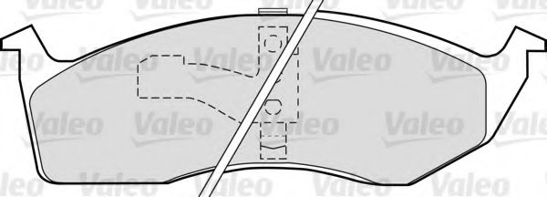 598556 VALEO Brake Pad Set, disc brake