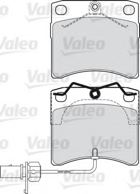 598807 VALEO Brake System Brake Pad Set, disc brake