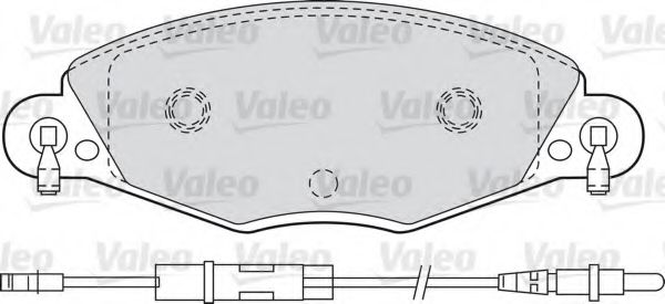 598416 VALEO Brake Pad Set, disc brake
