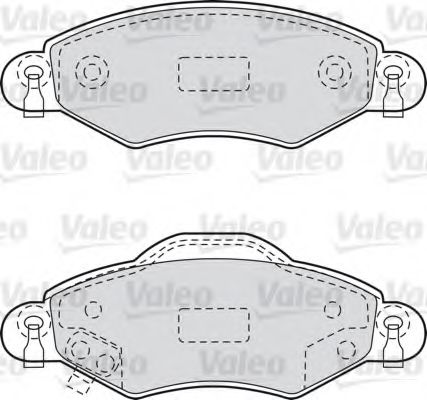 598736 VALEO Brake System Brake Pad Set, disc brake