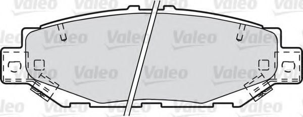 601025 VALEO Комплект тормозных колодок, дисковый тормоз