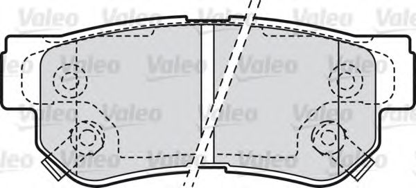 598748 VALEO Brake Pad Set, disc brake