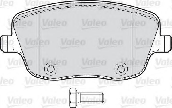 598667 VALEO Комплект тормозных колодок, дисковый тормоз