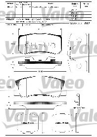 598521 VALEO Brake Pad Set, disc brake
