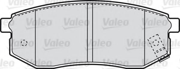 598866 VALEO Комплект тормозных колодок, дисковый тормоз