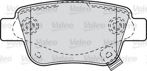 598812 VALEO Комплект тормозных колодок, дисковый тормоз