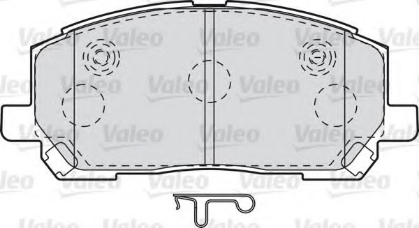 598944 VALEO Комплект тормозных колодок, дисковый тормоз