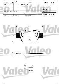 598633 VALEO Brake Pad Set, disc brake