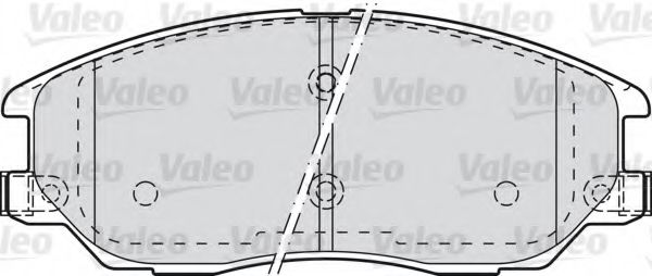 598871 VALEO Комплект тормозных колодок, дисковый тормоз
