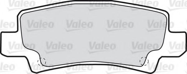 598680 VALEO Комплект тормозных колодок, дисковый тормоз