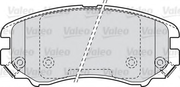 598744 VALEO Brake Pad Set, disc brake
