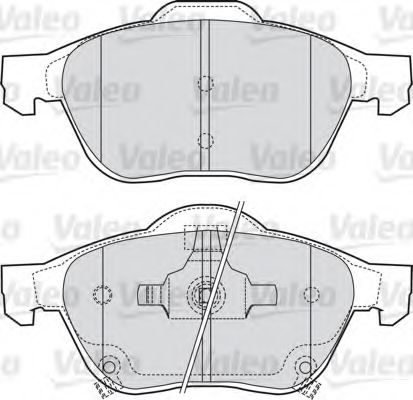 598653 VALEO Brake Pad Set, disc brake