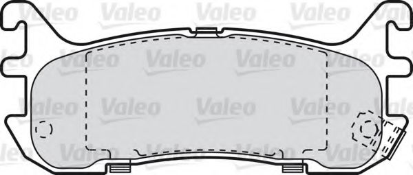 598835 VALEO Brake Pad Set, disc brake