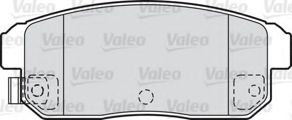 598831 VALEO Комплект тормозных колодок, дисковый тормоз