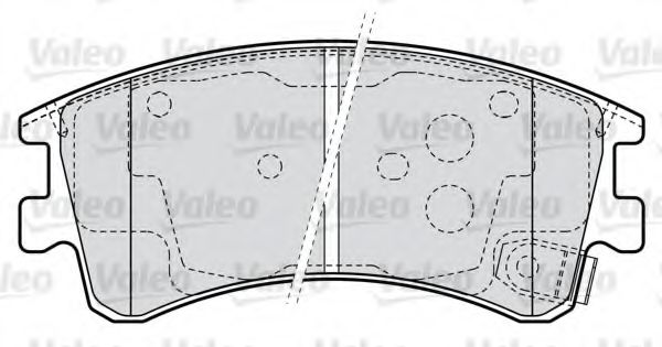 598648 VALEO Комплект тормозных колодок, дисковый тормоз