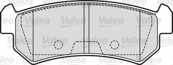 598874 VALEO Комплект тормозных колодок, дисковый тормоз