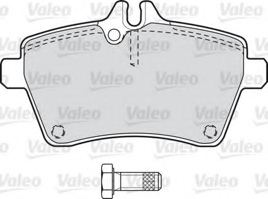 598704 VALEO Brake Pad Set, disc brake