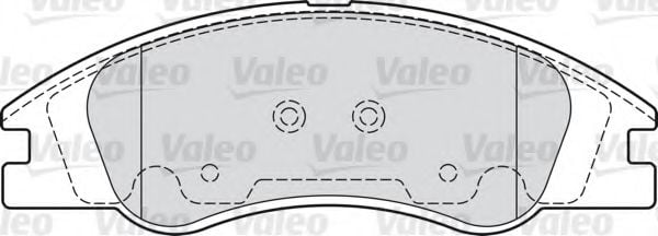 598705 VALEO Brake System Brake Pad Set, disc brake