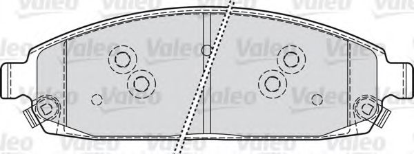 598872 VALEO Brake System Brake Pad Set, disc brake
