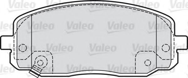 598707 VALEO Brake Pad Set, disc brake