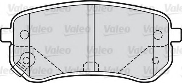 598706 VALEO Brake Pad Set, disc brake