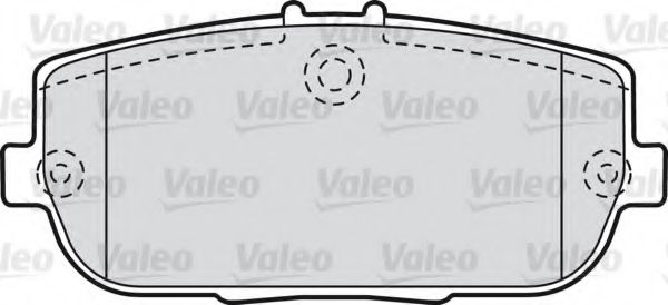 598746 VALEO Комплект тормозных колодок, дисковый тормоз