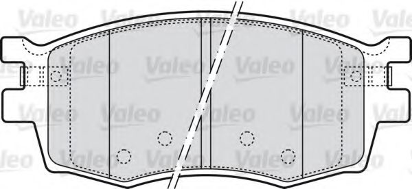 598868 VALEO Brake Pad Set, disc brake