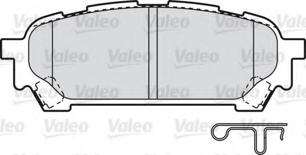 598875 VALEO Brake System Brake Pad Set, disc brake
