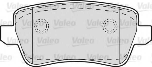 598727 VALEO Brake Pad Set, disc brake
