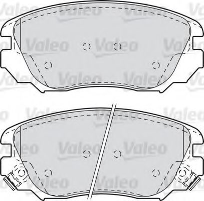601047 VALEO Brake Pad Set, disc brake