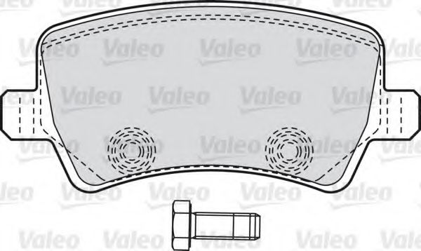 598928 VALEO Brake Pad Set, disc brake