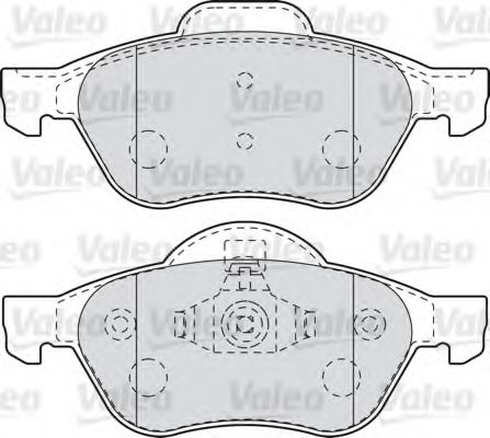 601012 VALEO Комплект тормозных колодок, дисковый тормоз