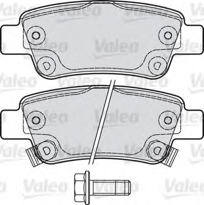 601038 VALEO Brake Pad Set, disc brake