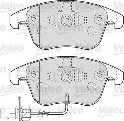 598996 VALEO Brake Pad Set, disc brake